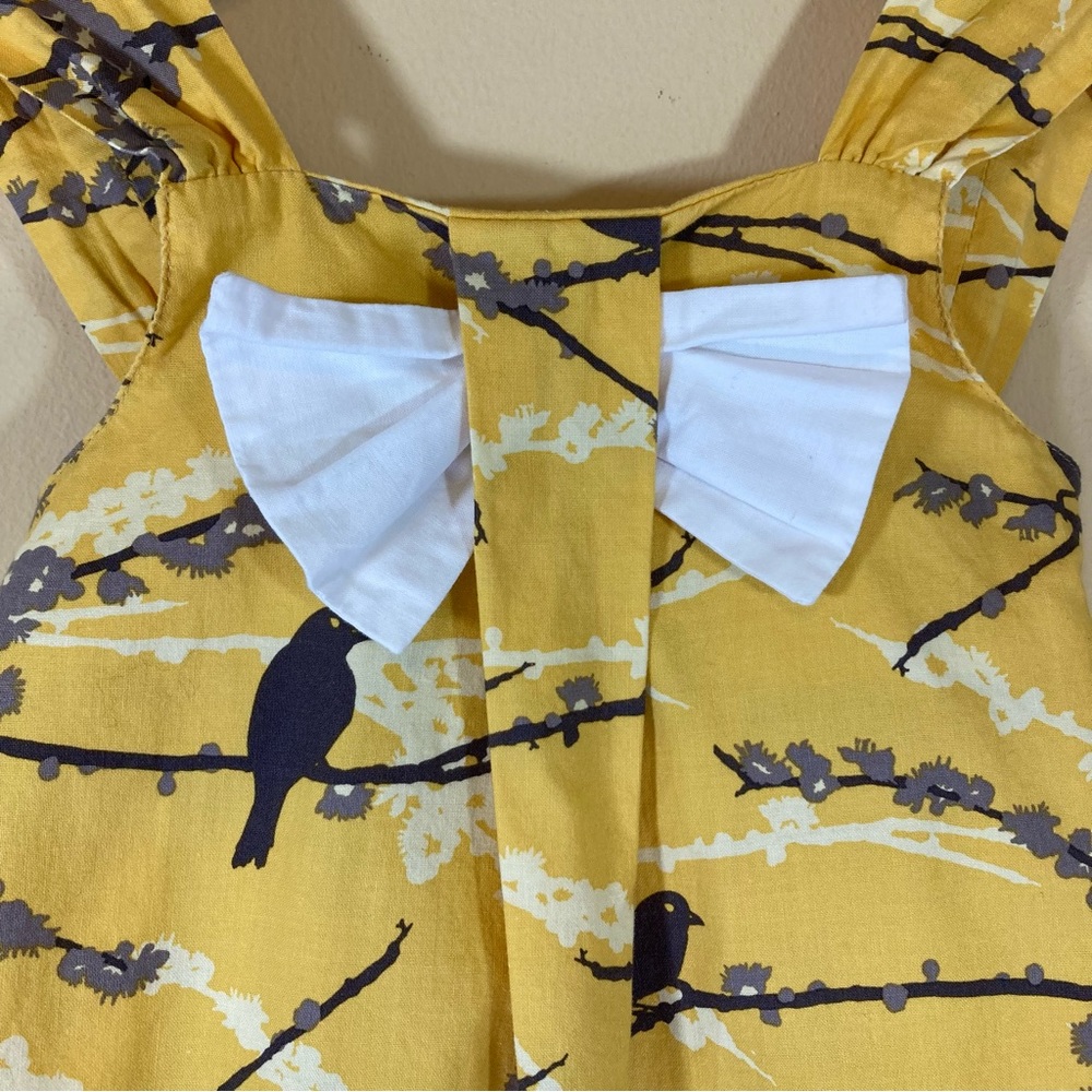 yellow bird girls dress - Picture 3 of 6